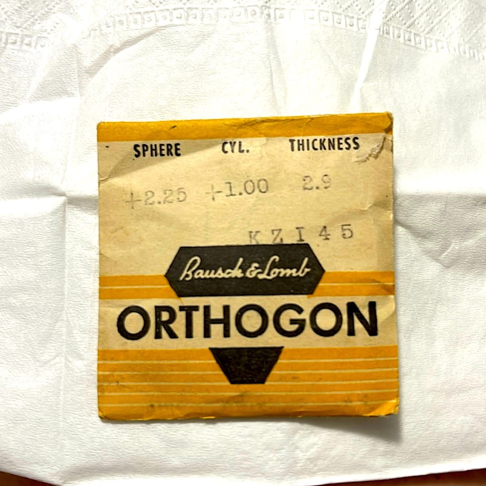 1930 Vintage orthogon opthalmic lens bausch and lomb KZ145